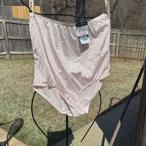 NOS Vintage SILKY Pink Vanity Fair Nylon Panties Briefs sz 8 XL Oldstock